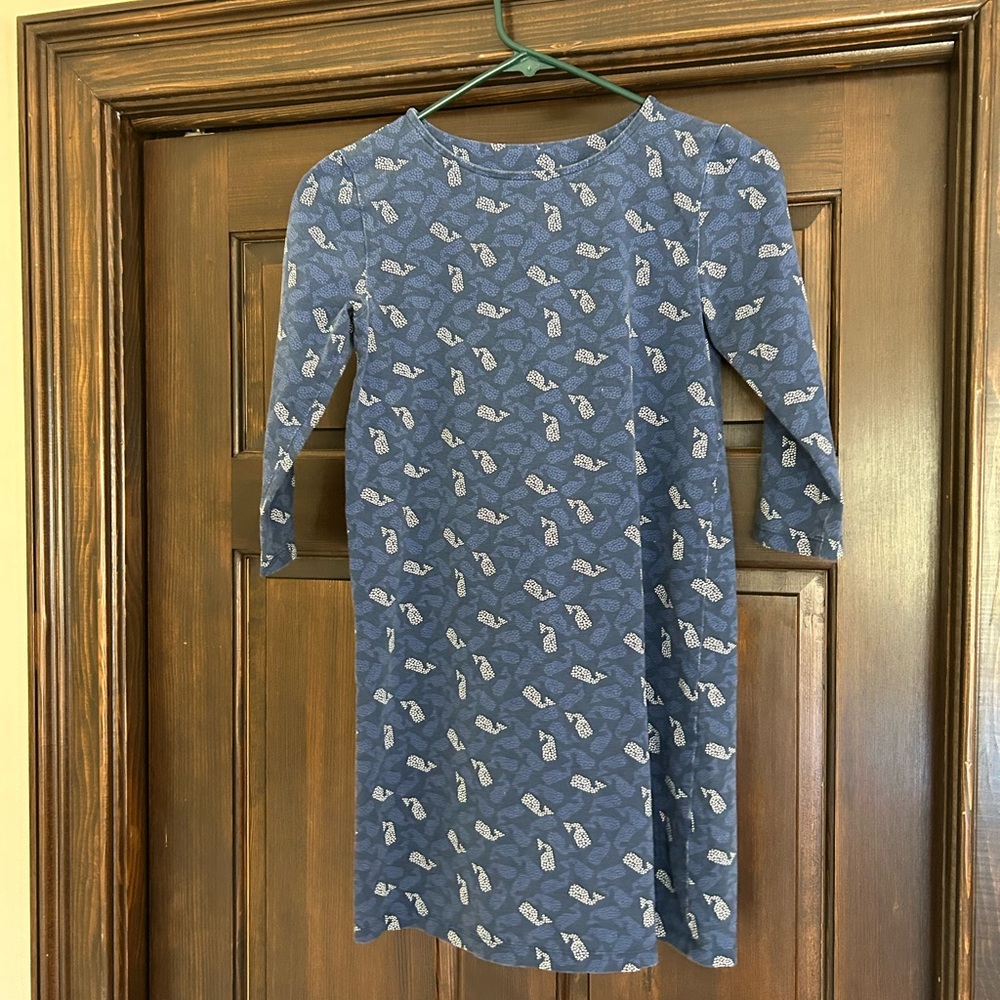 Vineyard Vines Blue Sheath Dress with 3/4 Sleeves